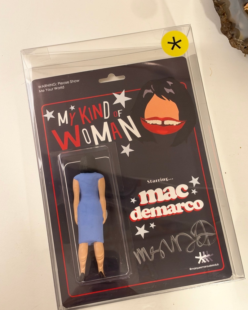 Mac DeMarco & Jacob Alvarez "My Kind of Woman" action figure, dual signed