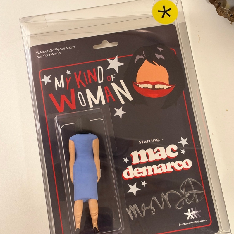 Mac DeMarco & Jacob Alvarez "My Kind of Woman" action figure, dual signed