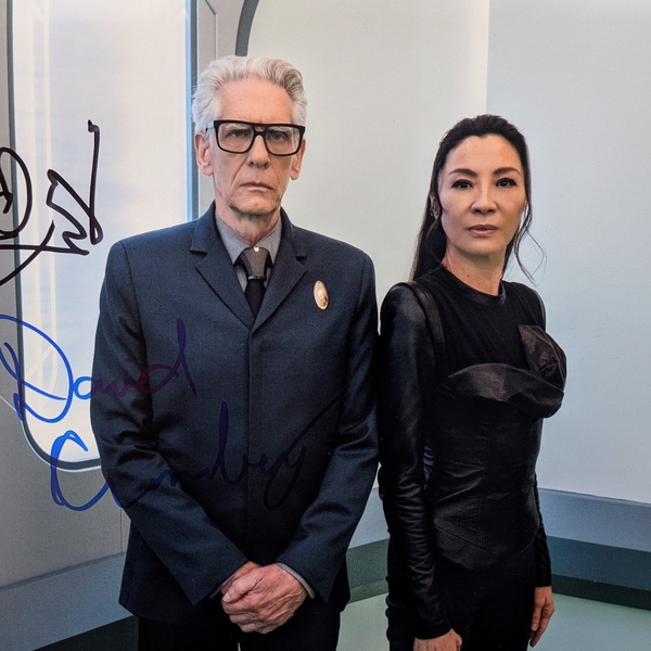 David Cronenberg & Michelle Yeoh signed 8x10 photo