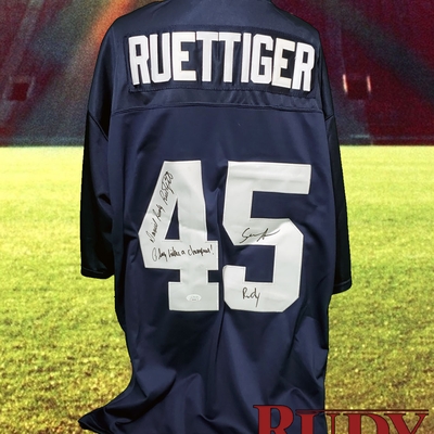 Sean Astin & Rudy Ruettiger Dual Autographed "Rudy" Jersey