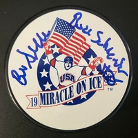 Billy Schneider Autographed Miracle on Ice Puck
