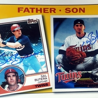 Sal & Drew Butera Autographed Custom Combo 8x10 Photo Card