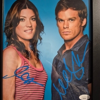 Jennifer Carpenter & Micheal Hall signed 8x10 photo