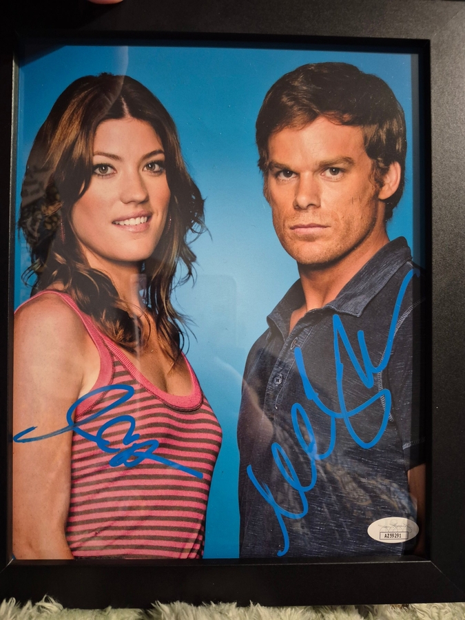 Jennifer Carpenter & Micheal Hall signed 8x10 photo