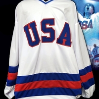 Patrick O'Brien Demsey & Billy Schneider Autographed Miracle USA Hockey Jersey