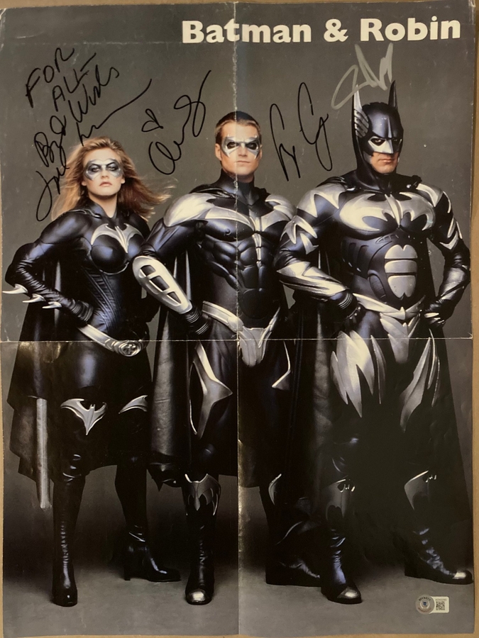 Alicia Silverstone & George Clooney & Chris O'Donnell signed item