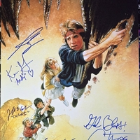 Goonies Cast Autographed 12x18 Mini Poster