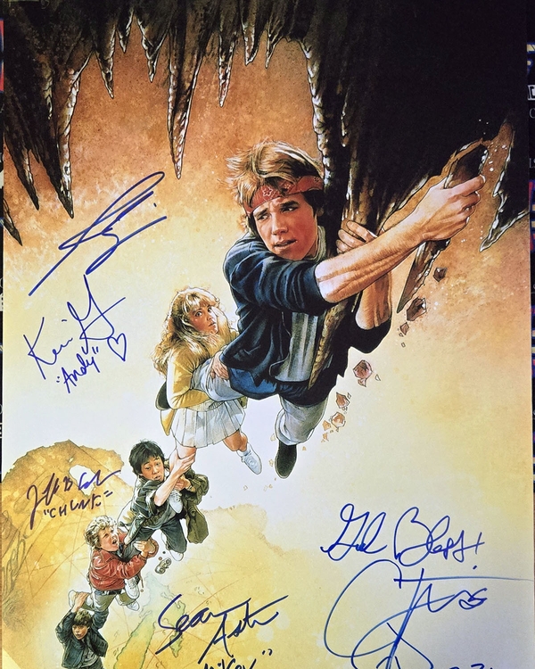 Goonies Cast Autographed 12x18 Mini Poster