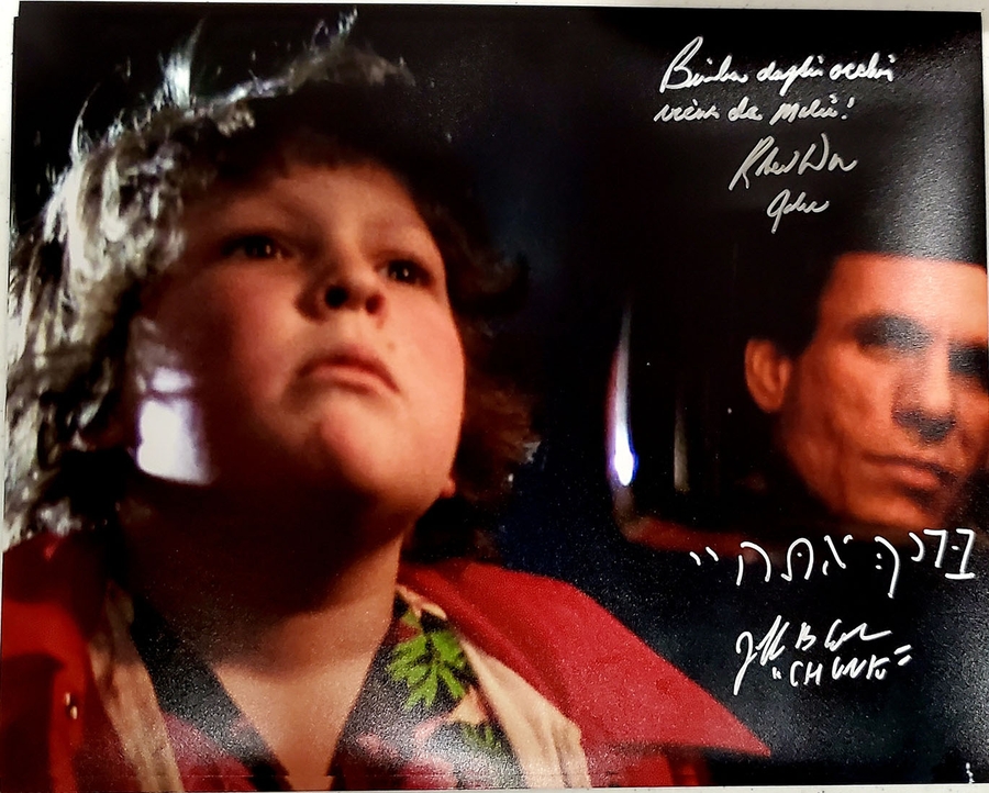 Autographed Goonies Chunk & Fratelli Singing 11x14 Photo 5