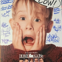 Home Alone Cast Autographed Home Alone 12x18 Mini Movie Poster
