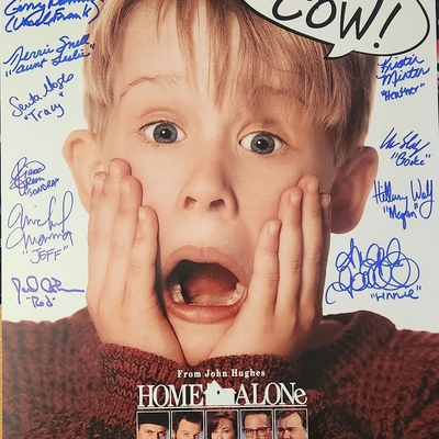 Home Alone Cast Autographed Home Alone 12x18 Mini Movie Poster