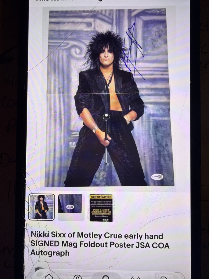 Nikki Sixx signed item