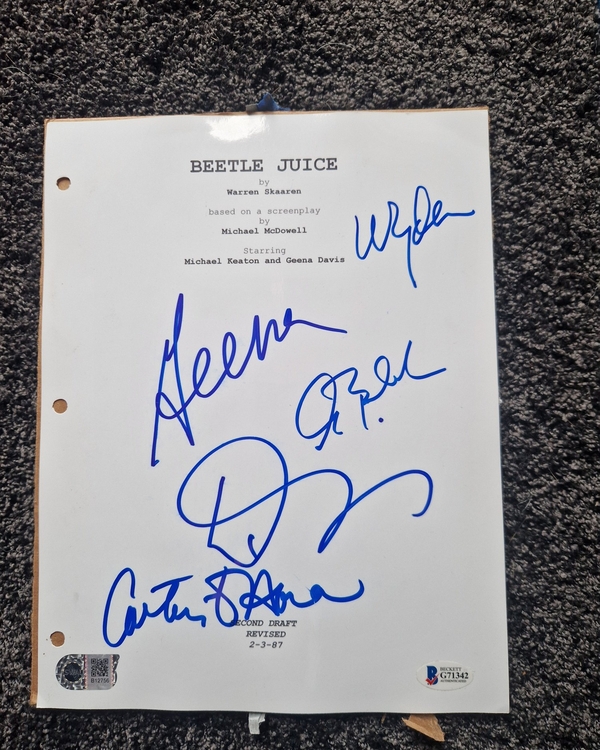 Beetlejuice cast signed