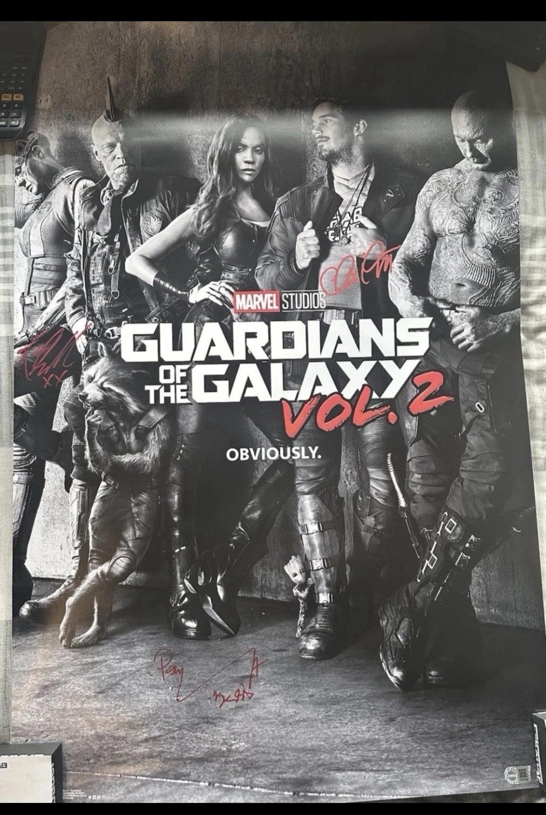 Guardians of the galaxy cast signed