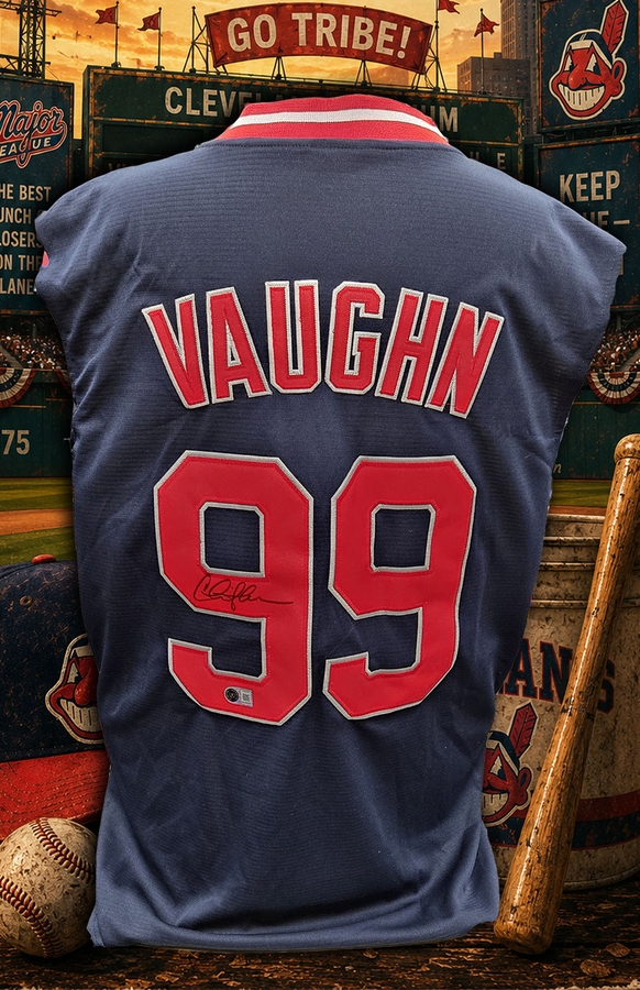 Charlie Sheen Autographed Major League Indians Sleeveless Jersey