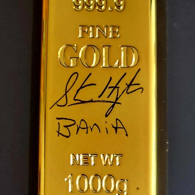 Steve Hytner Autographed Seinfeld Prop Gold Bar