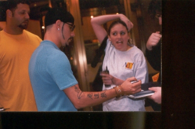 AJ McLean with RACC Trusted collector Autograph Pros