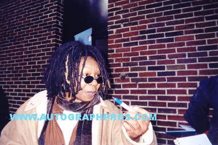 Whoopi Goldberg with RACC Trusted collector Autograph Pros