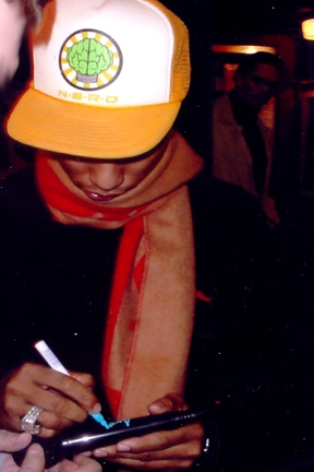 Pharrell Williams with RACC Trusted collector Autograph Pros