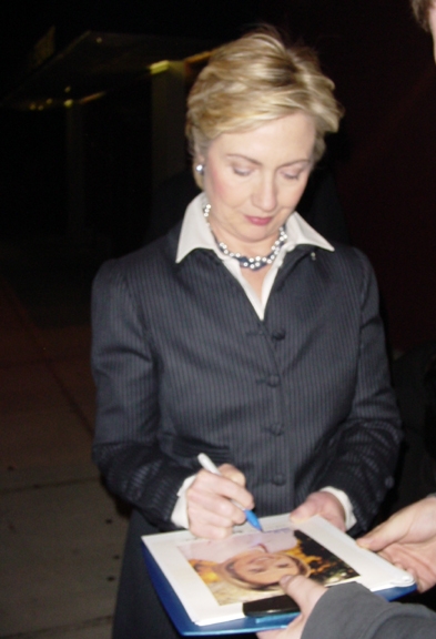 Hillary Clinton with RACC Trusted collector Autograph Pros