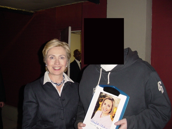 Hillary Clinton with RACC Trusted collector Autograph Pros
