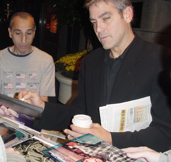 George Clooney with RACC Trusted collector Autograph Pros