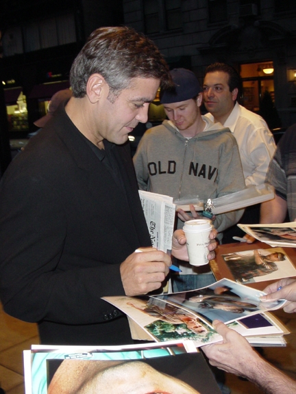 George Clooney with RACC Trusted collector Autograph Pros