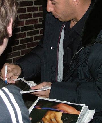Vin Diesel with RACC Trusted collector Autograph Pros