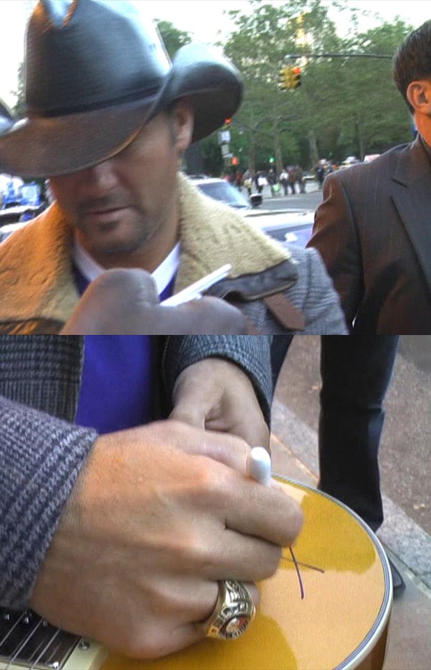 Tim McGraw with RACC Trusted collector Autograph Pros
