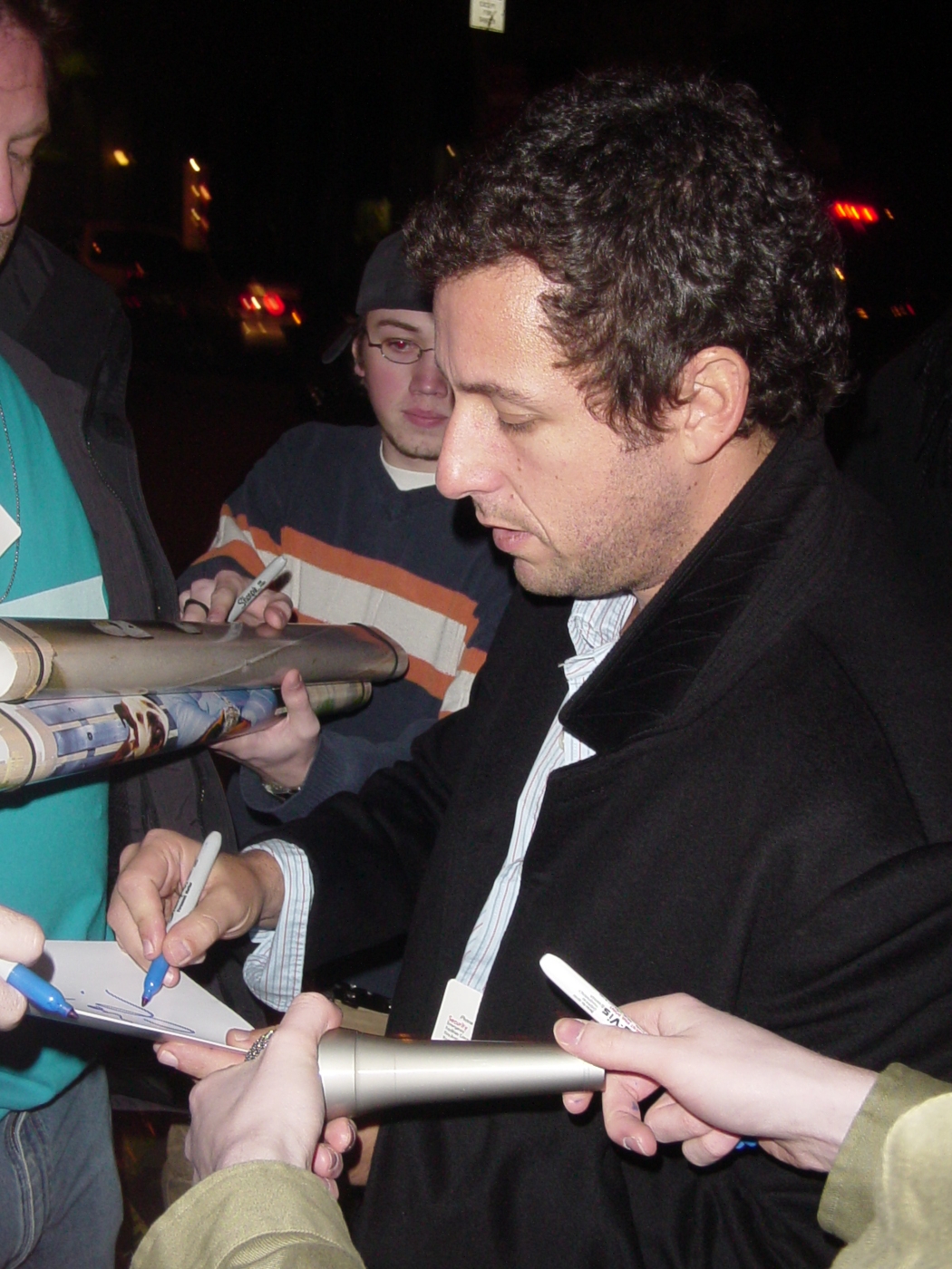 Adam Sandler with RACC Trusted collector Autograph Pros