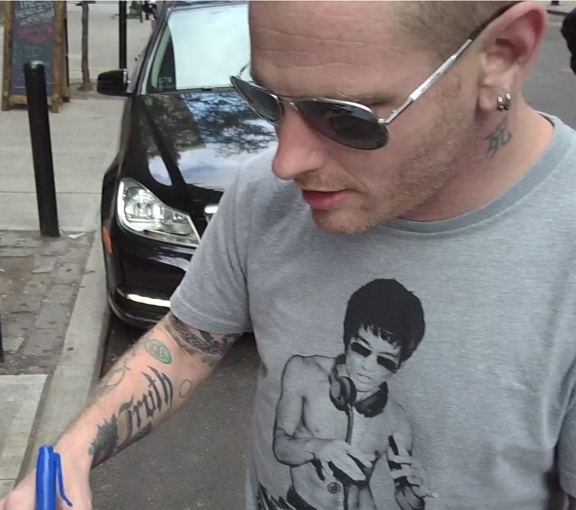 Corey Taylor with RACC Trusted collector Autograph Pros