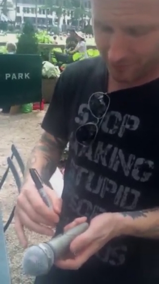 Corey Taylor with RACC Trusted collector Autograph Pros