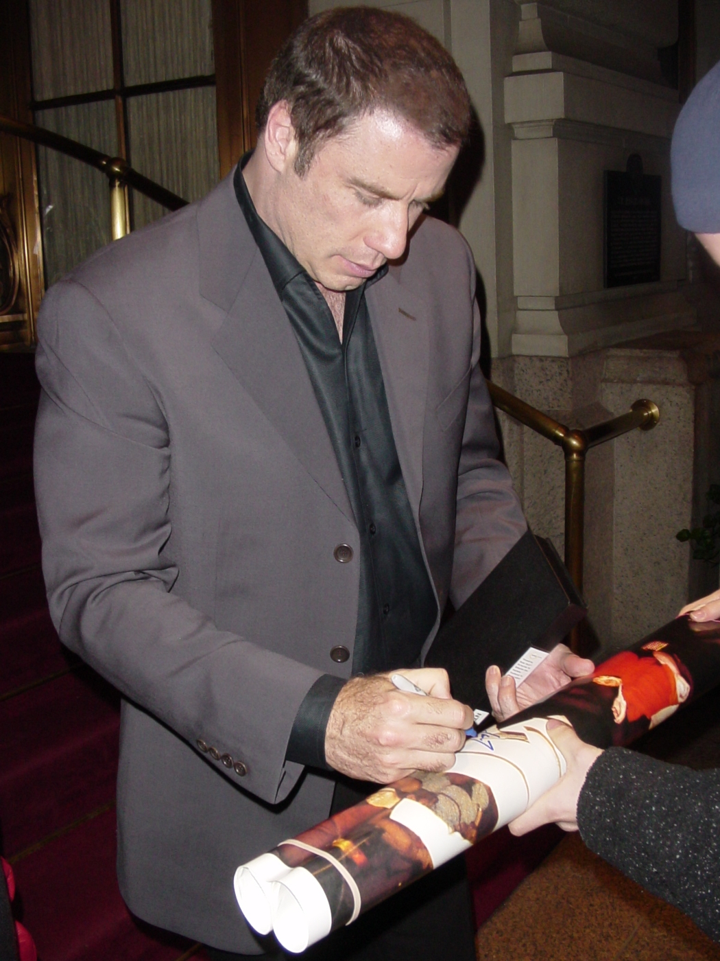 John Travolta with RACC Trusted collector Autograph Pros
