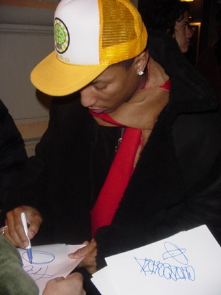 Pharrell Williams with RACC Trusted collector Autograph Pros