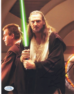 Liam Neeson Qui-Gon Jinn Star Wars Signed 11x14 Photo Beckett (Grad  Collection)