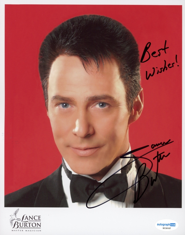 Lance Burton (91422) Signature Database by RACC Real Autograph