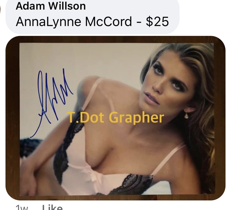 Autograph purchased from RACC Trusted Seller Adam Willson