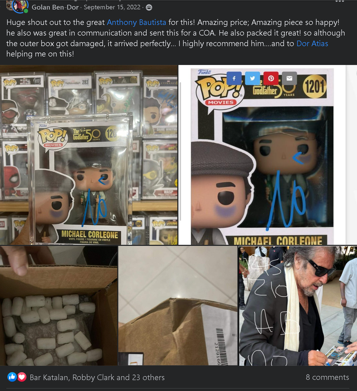 Autograph purchased from RACC Trusted Seller All Star Funkos and Consignments