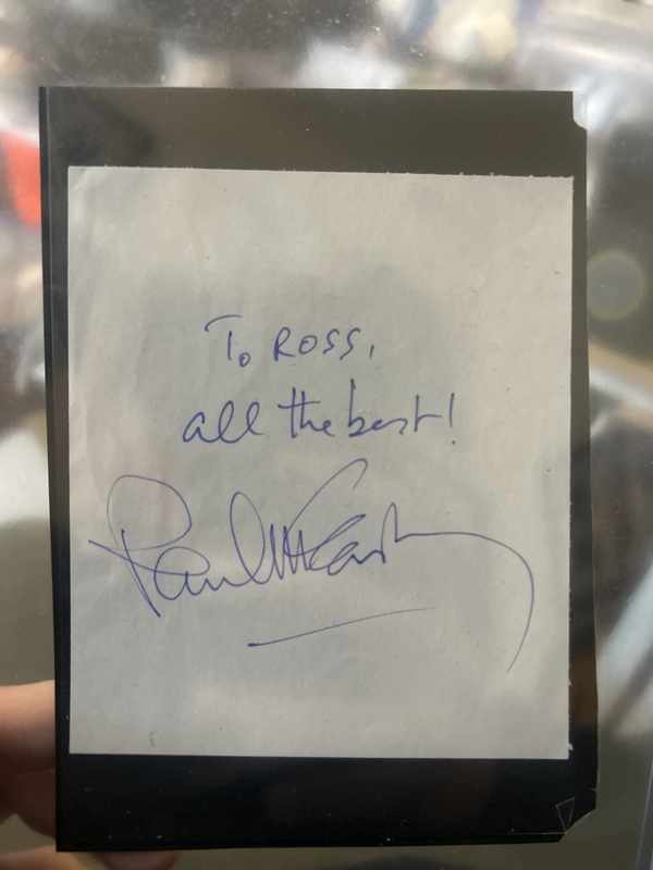 Autograph purchased from RACC Trusted Seller Rob Jones