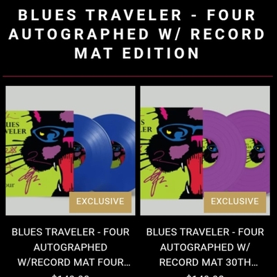 Blues Traveler - Four Autographed w/ Record Mat Edition