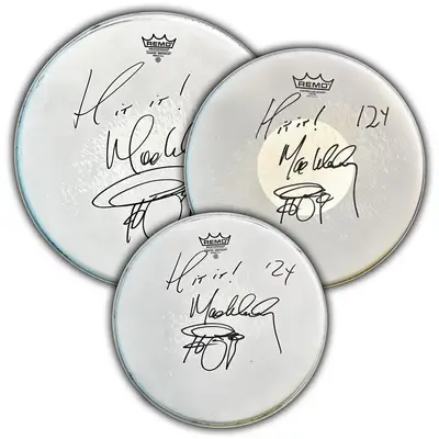 Max Weinberg Signed, Show-Played Drumhead — The ONLY Official Mighty Max Store