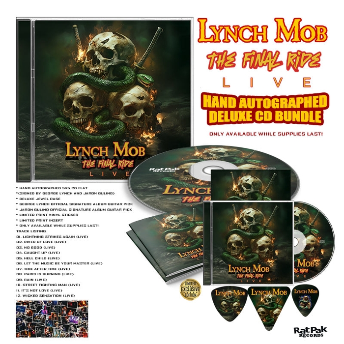 Lynch Mob "The Final Ride" (Live) Hand Autographed CD Bundle