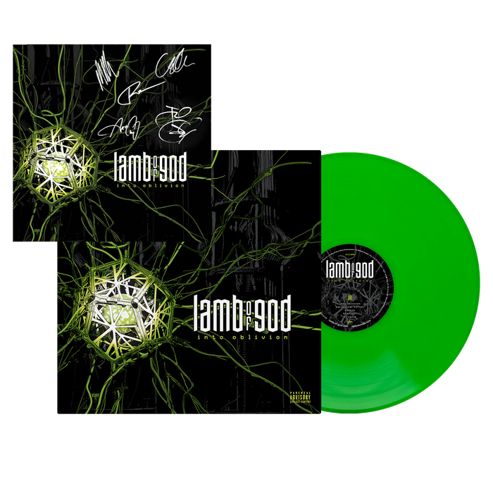 Lamb of God Store Into Oblivion Deluxe Neon Green SIGNED LP (Webstore Exclusive)