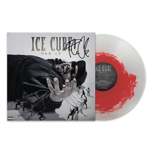 Ice Cube Man Up Autographed Vinyl - Clear with Red