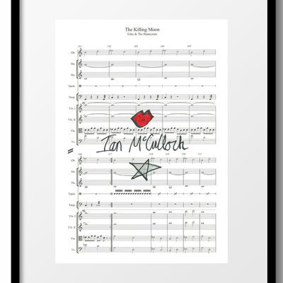 IanMcCulloch Ocean Rain 'The Killing Moon' Sheet Music signed by Ian McCulloch