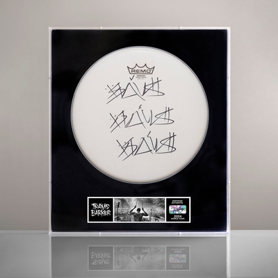 Travis Barker SIGNED 12.5 Inch Drum Head Autograph