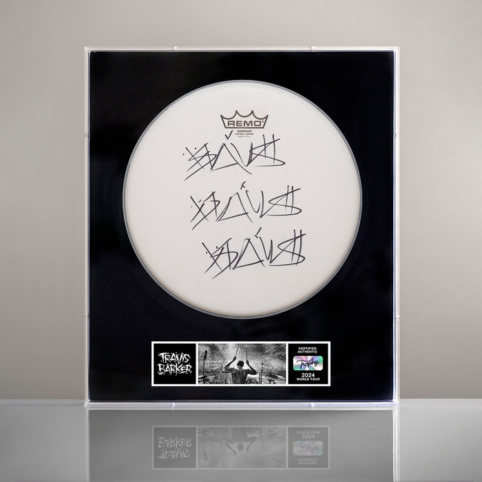 Travis Barker SIGNED 12.5 Inch Drum Head Autograph