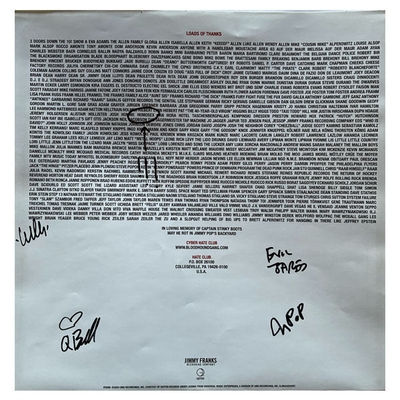 Bloodhound Gang Hefty Fine vinyl inner sleeve (Signed)