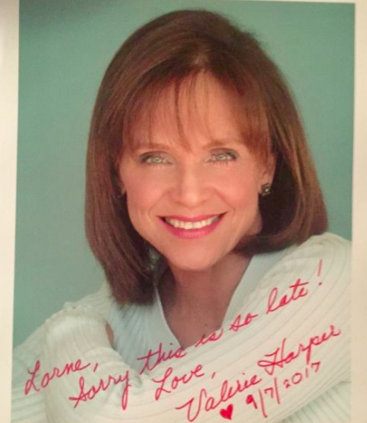 Valerie Harper Autograph by Fanmail TTM