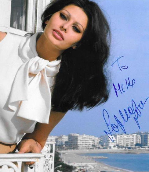 Sophia Loren Autograph by Fanmail TTM